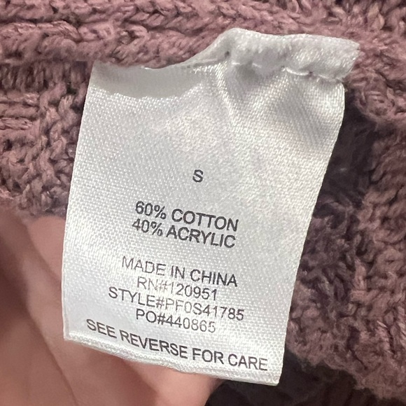 Pink Rose Dusty Pink Cable Knit Cardigan - Size Small - Picture 5 of 6